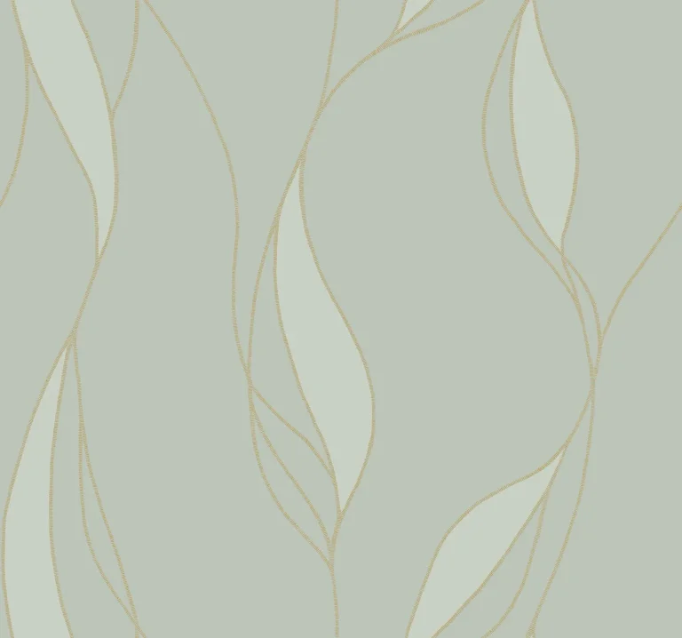 Ronald Redding Society Hill Abstract Leaf Wallpaper - Mint — Ảnh 6