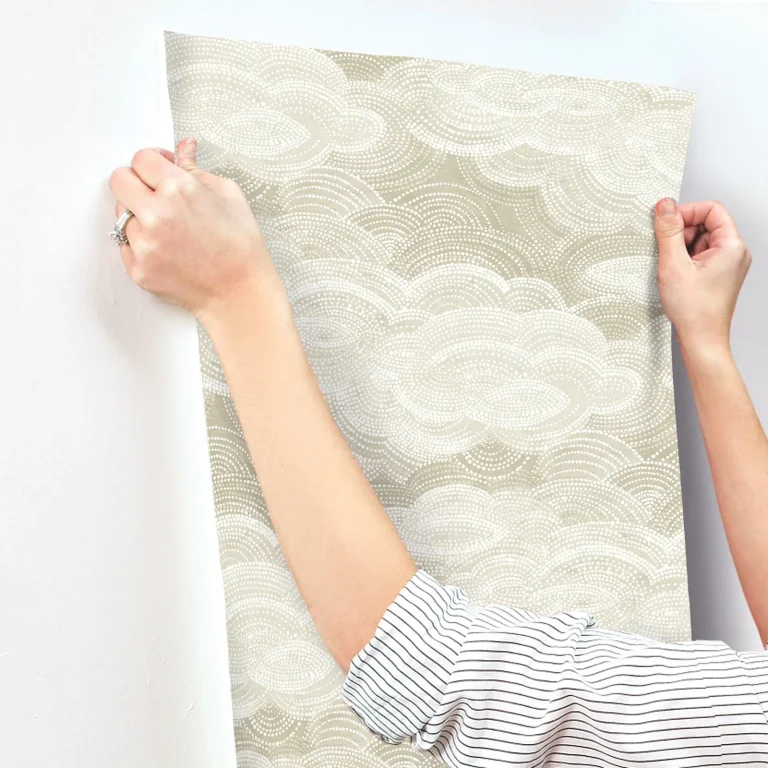 Vision Stipple Clouds Wallpaper - Pearl — Ảnh 4