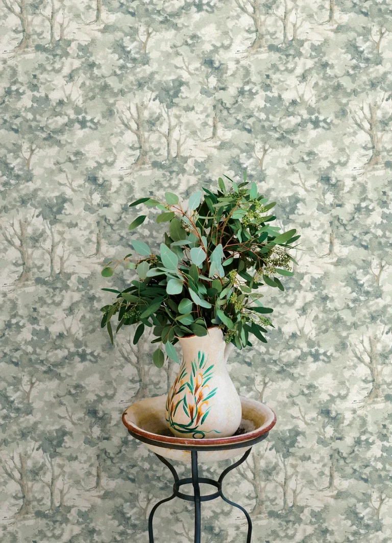 Chesapeake Thicket Forest Wallpaper - Teal — Ảnh 2