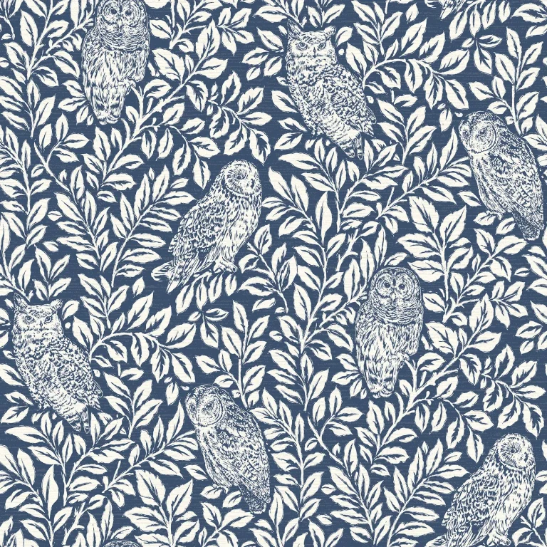 Chesapeake Parliament Owl Wallpaper - Navy — Ảnh 2
