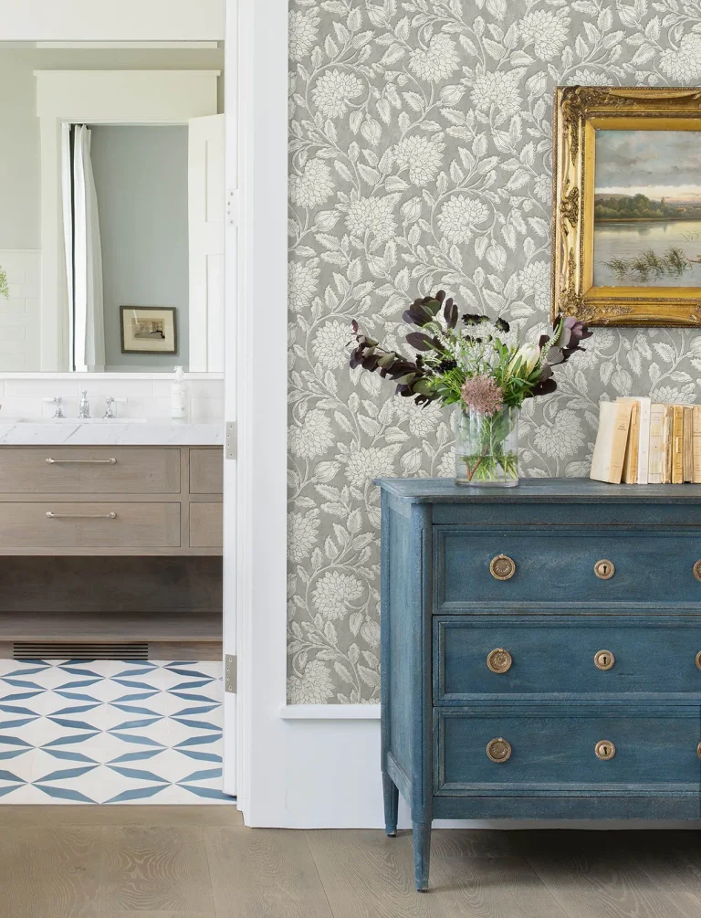Chesapeake Vadouvan Jacobean Trail Wallpaper - Grey — Ảnh 5