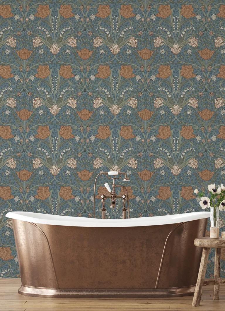 Fillippa Tulip Wallpaper - Blue — Ảnh 6