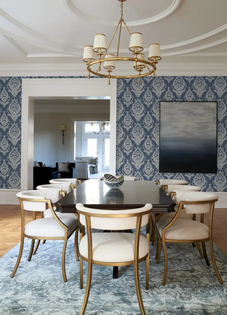Arlie Botanical Damask Wallpaper - Indigo — Ảnh 4