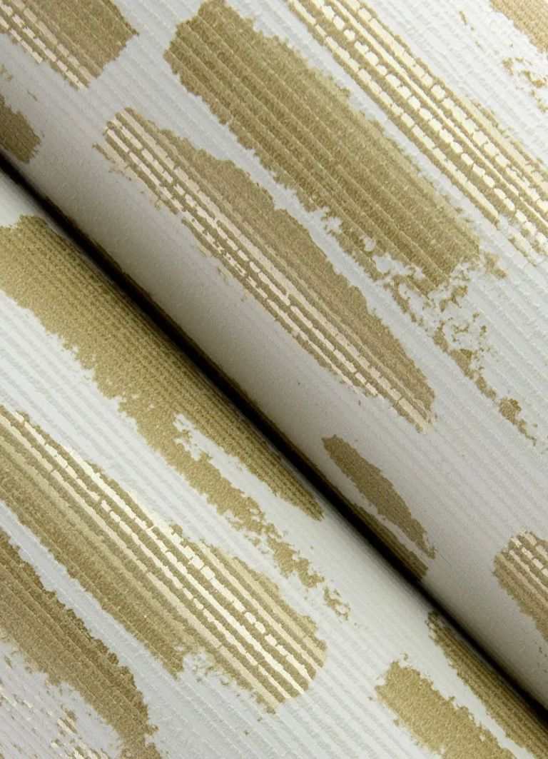 Myrtle Abstract Stripe Wallpaper - Gold — Ảnh 3