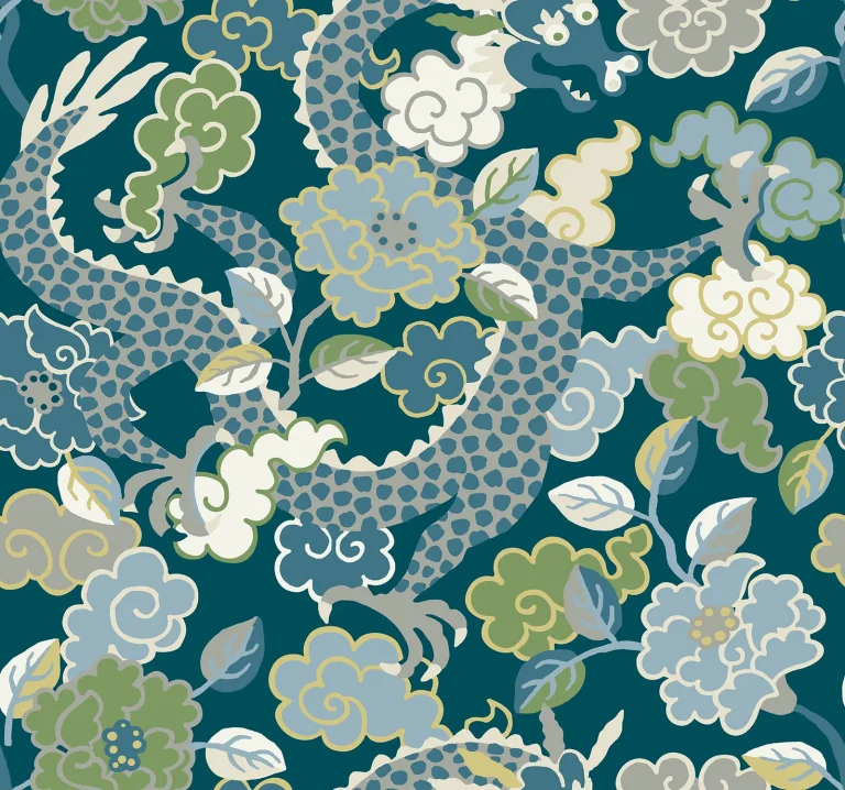Yanci Dragon Wallpaper - Teal — Ảnh 4