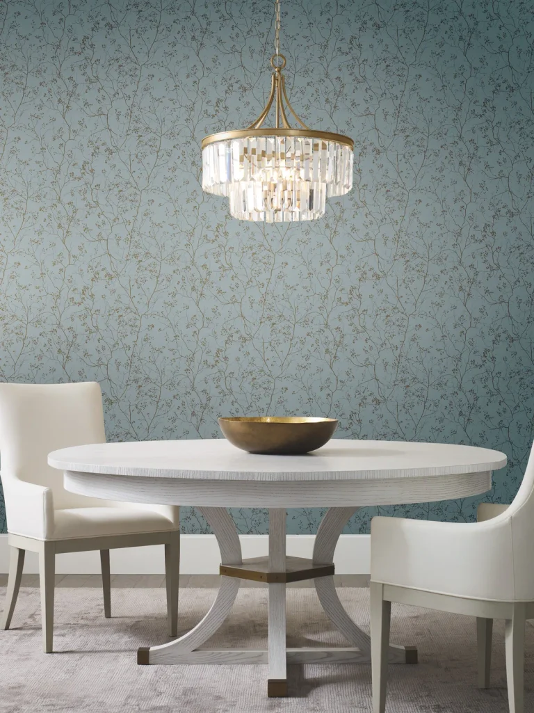 Luminous Branches Wallpaper - Smokey Blue/Gold — Ảnh 4