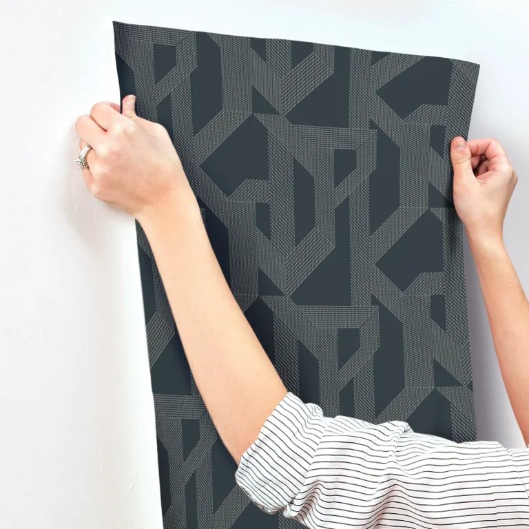 Franz Geometric Wallpaper - Navy — Ảnh 7