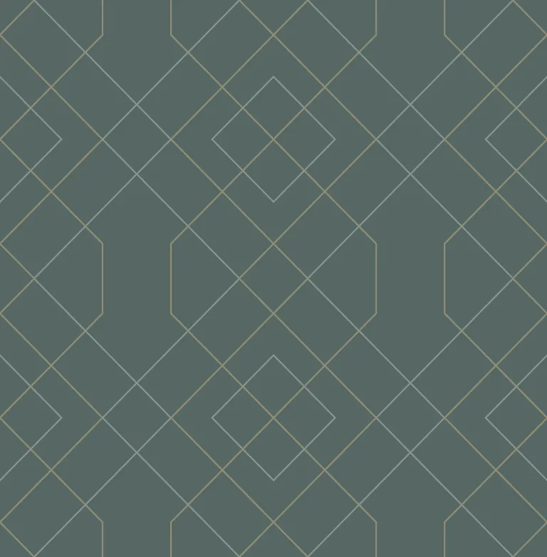 Ballard Geometric Wallpaper - Teal — Ảnh 5