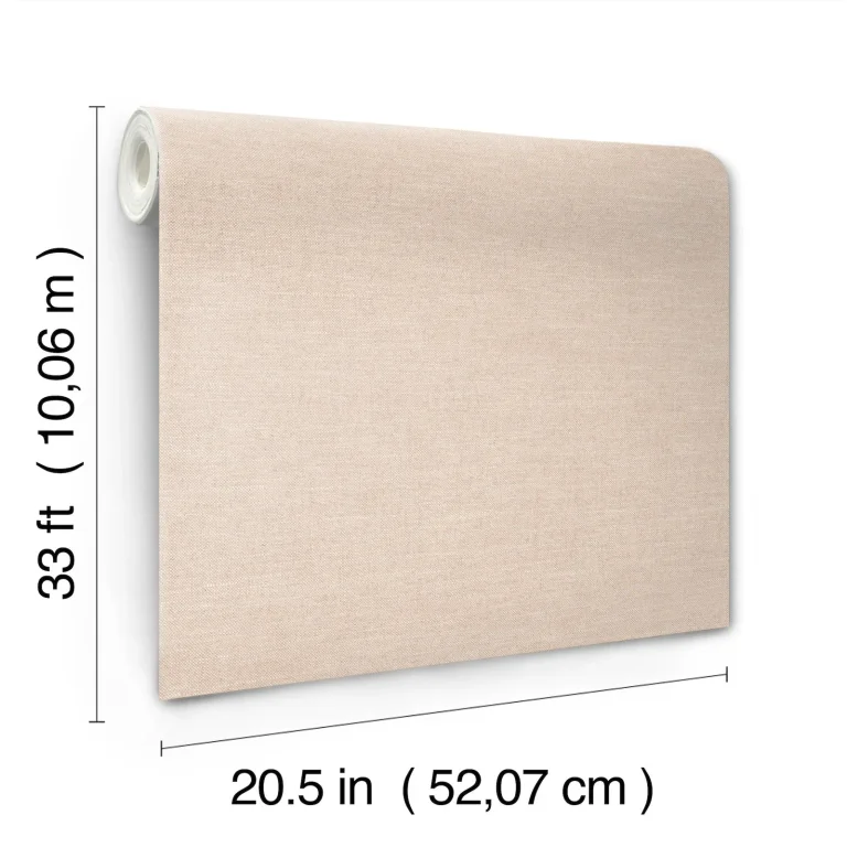 Chesapeake Chambray Fabric Weave Wallpaper - Blush — Ảnh 3