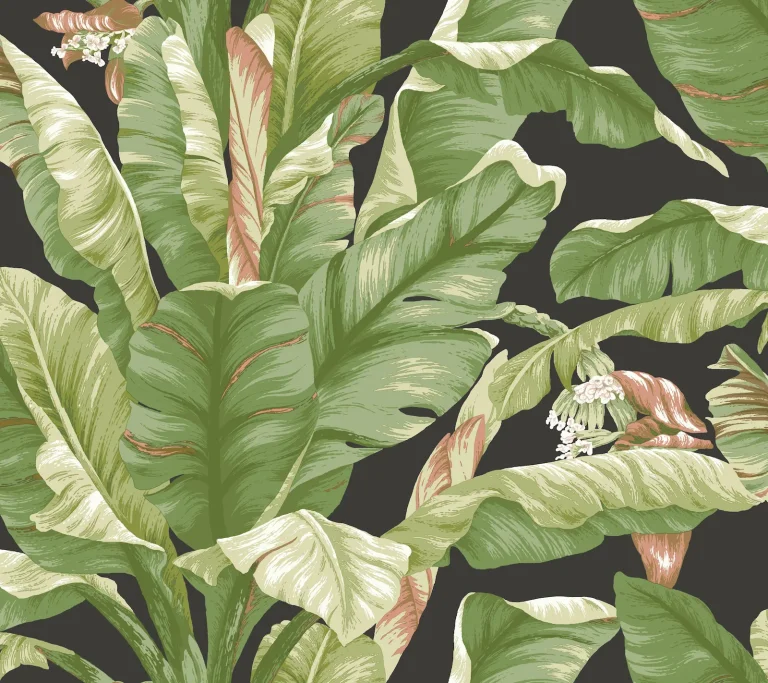 Banana Leaf Peel and Stick Wallpaper - Black/Green — Ảnh 5