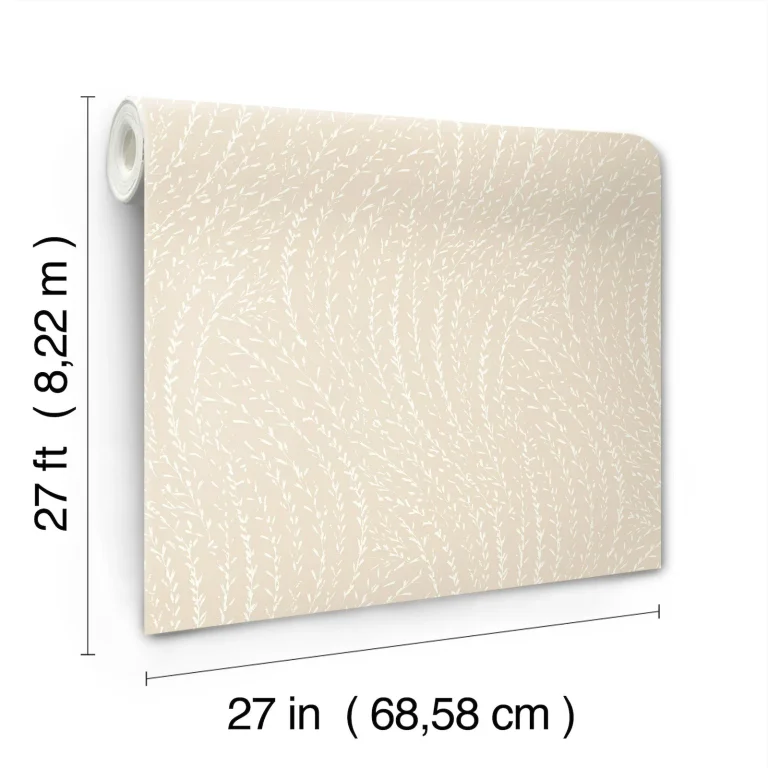 Willow Song Botanical Wallpaper - Wheat — Ảnh 3