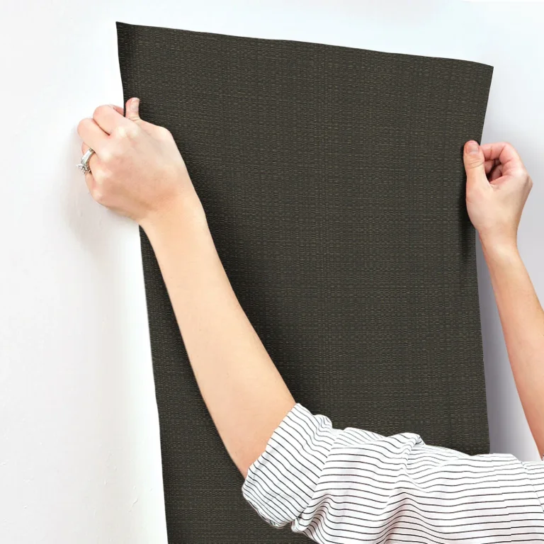Bali Basketweave Wallpaper - Black — Ảnh 4