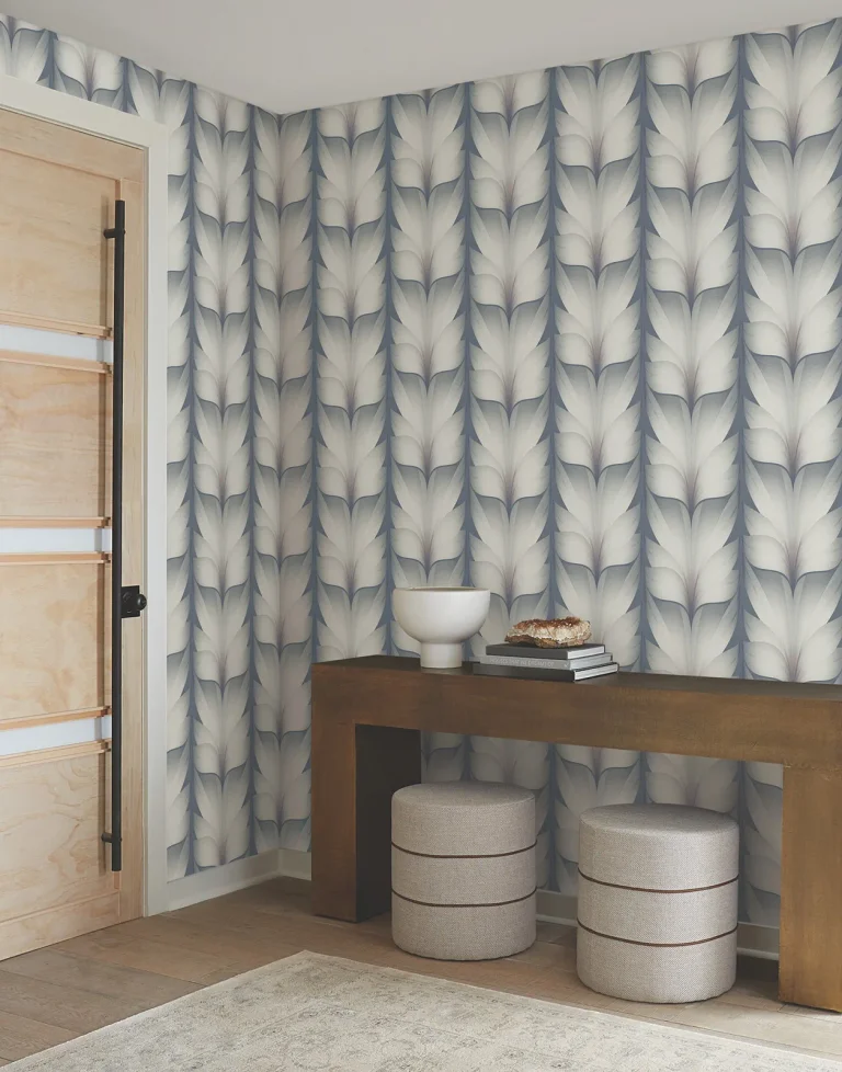 Candice Olson Lotus Light Stripe Wallpaper - Steel — Ảnh 7
