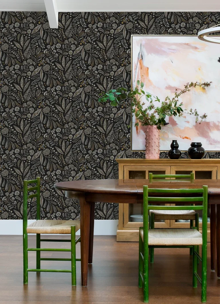 Briar Floral Wallpaper - Black — Ảnh 5
