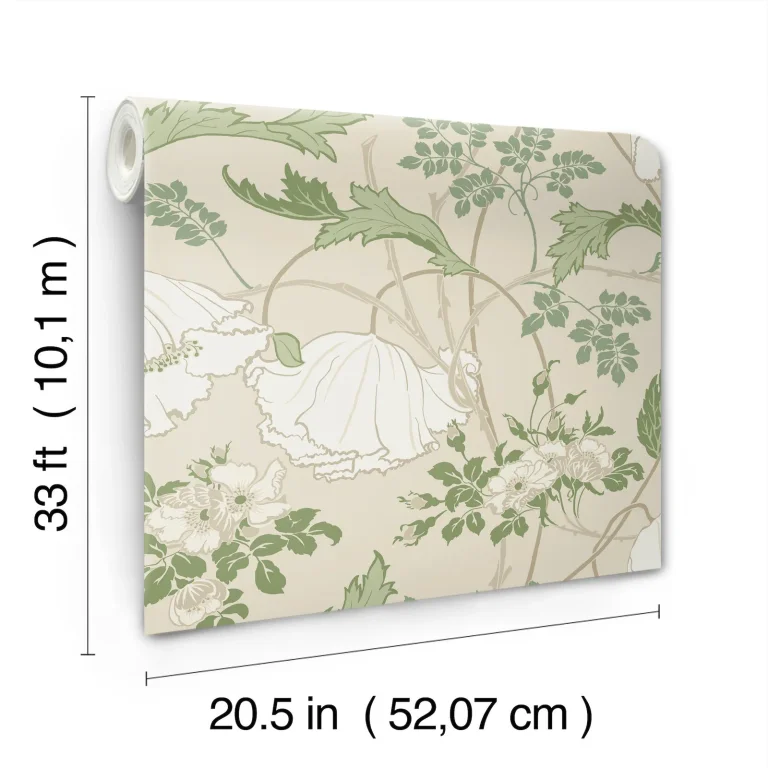 Magnolia Home Gwendolyn Wallpaper - Ecru/Green — Ảnh 3