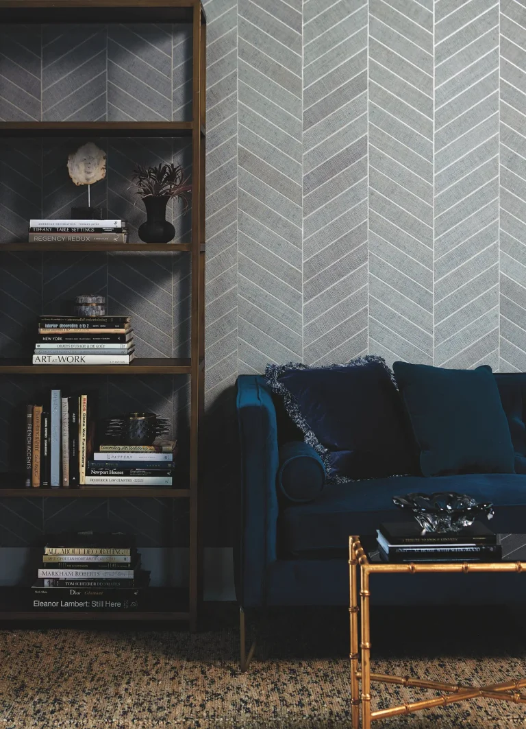 Ronald Redding Atelier Herringbone Wallpaper - Light Grey — Ảnh 2