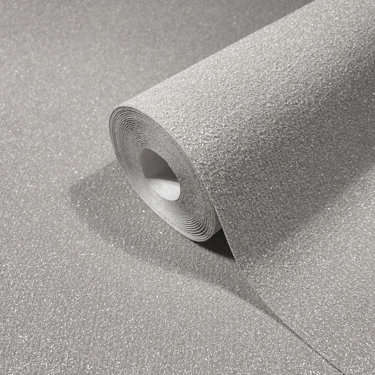 Glistening Quartz Beaded Wallpaper - Silver