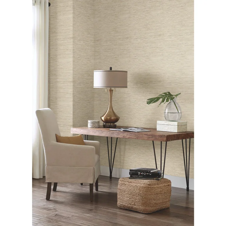 Grasscloth Wallpaper - Mushroom/Rust — Image 6