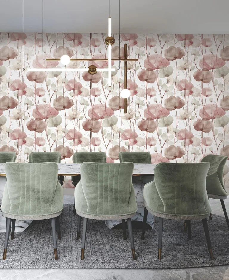 Ronald Redding Cotswolds Poppies Floral Wallpaper - Red — Ảnh 5