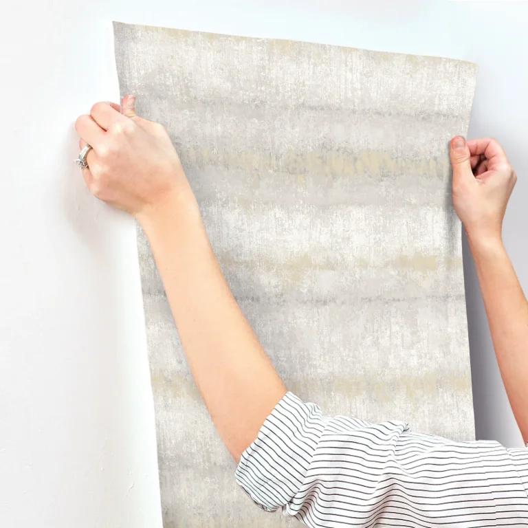 Morningtide Textured Stripe Wallpaper - Grey — Image 2
