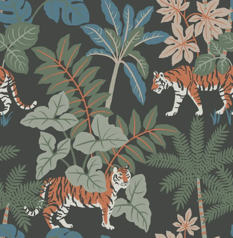 Caspian Jungle Prowl Wallpaper - Grey — Image 5