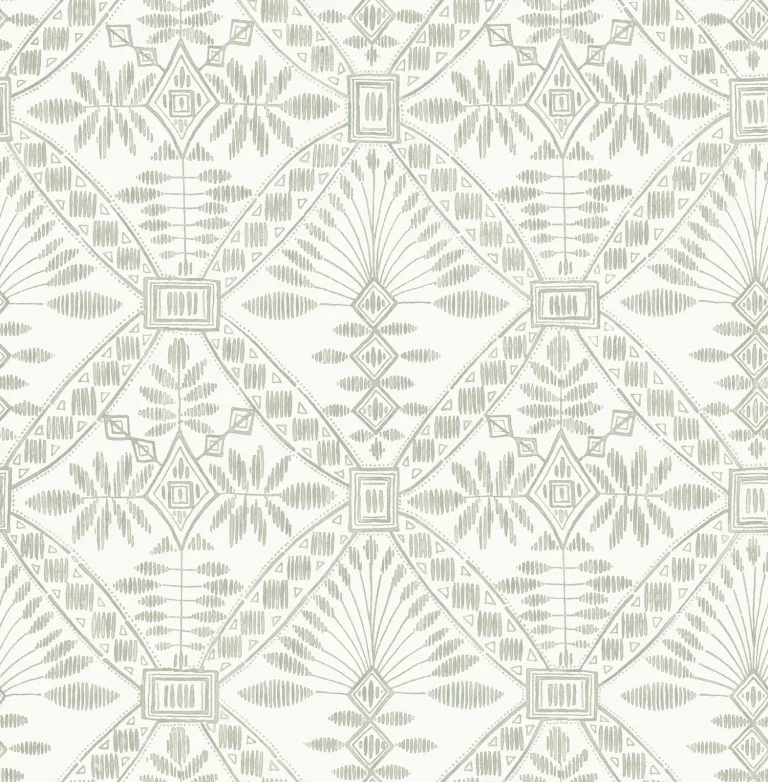Chesapeake Emmarie Geometric Wallpaper - Green — Ảnh 5