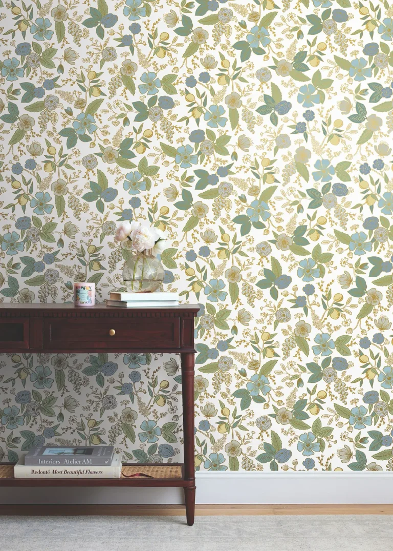 Rifle Paper Co. Colette Peel and Stick Wallpaper - Blue Multi — Ảnh 5
