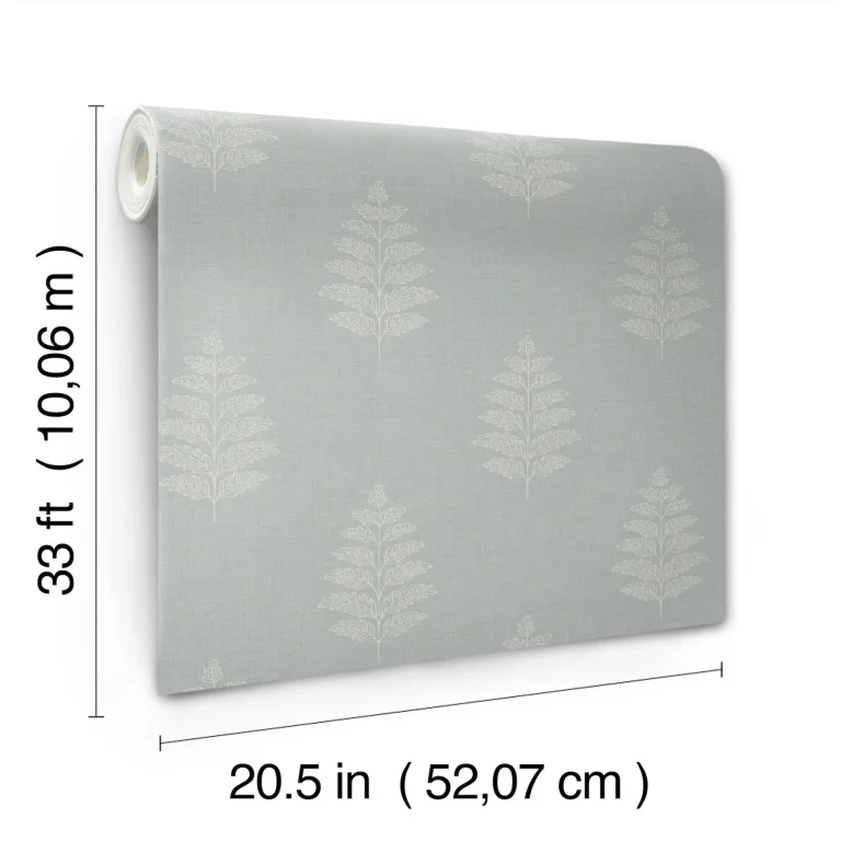 Chesapeake Frond Leaf Wallpaper - Light Blue — Ảnh 2