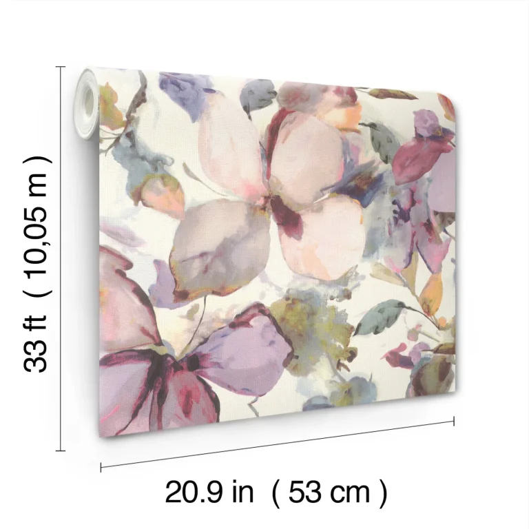 Liliana Floral Wallpaper - Plum — Ảnh 4
