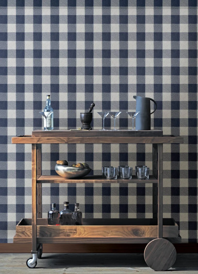 Chesapeake Lumberjack Wallpaper - Navy — Image 3