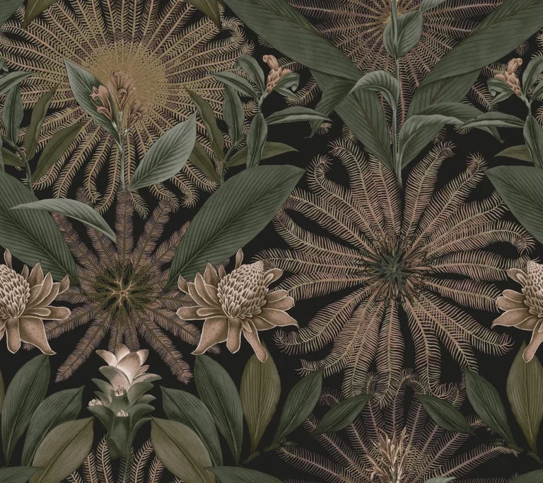 Ronald Redding Enchanted Garden Tropical Wallpaper - Chocolate — Ảnh 5