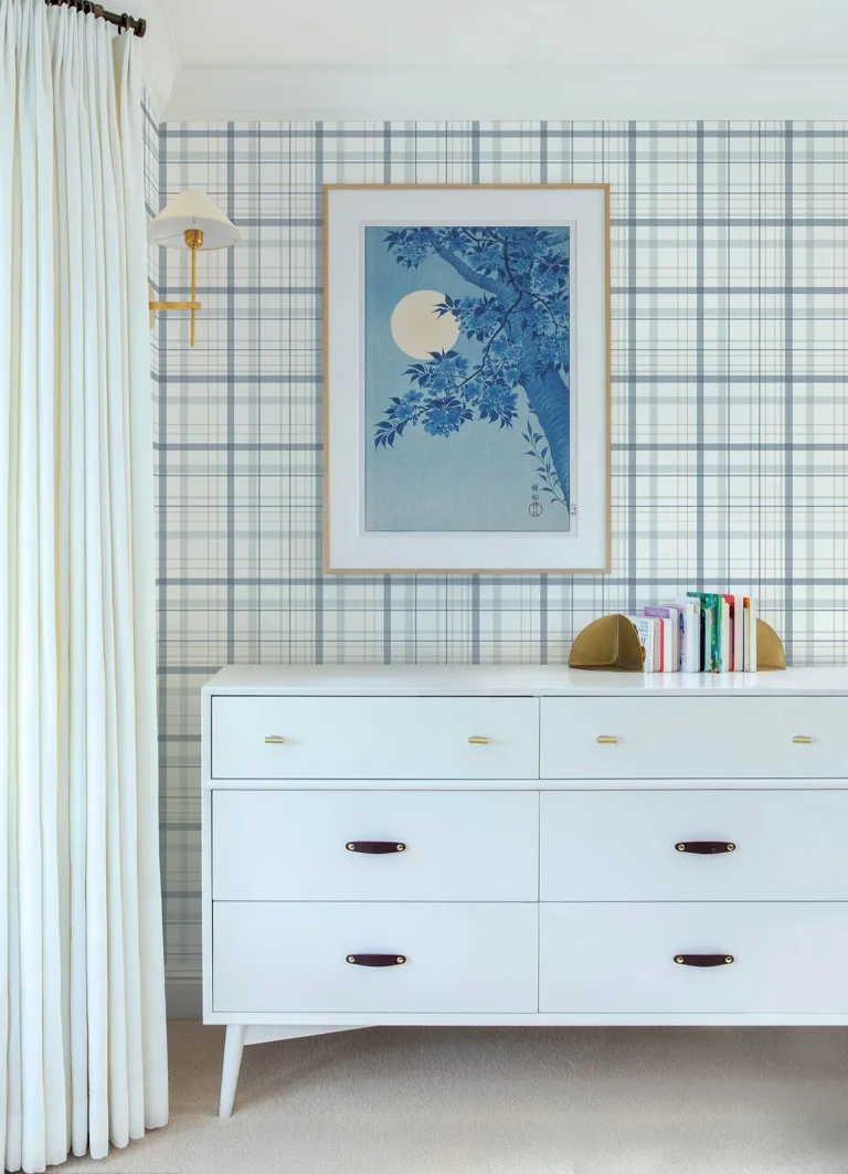 Chesapeake Burgess Plaid Wallpaper - Blue — Ảnh 5