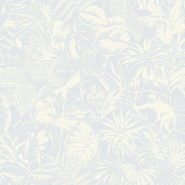 Chesapeake Corcovado Jungle Jamboree Wallpaper - Light Blue — Image 2