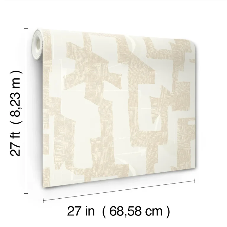 Modern Tribal Wallpaper - Caramel/Cream — Ảnh 6