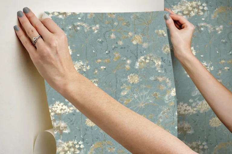 Botanical Fantasy Peel and Stick Wallpaper - Blue/Beige — Ảnh 3