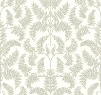Royal Fern Damask Wallpaper - Beige