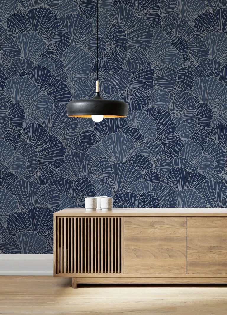 Petals Wall Mural - Royal Blue — Ảnh 3