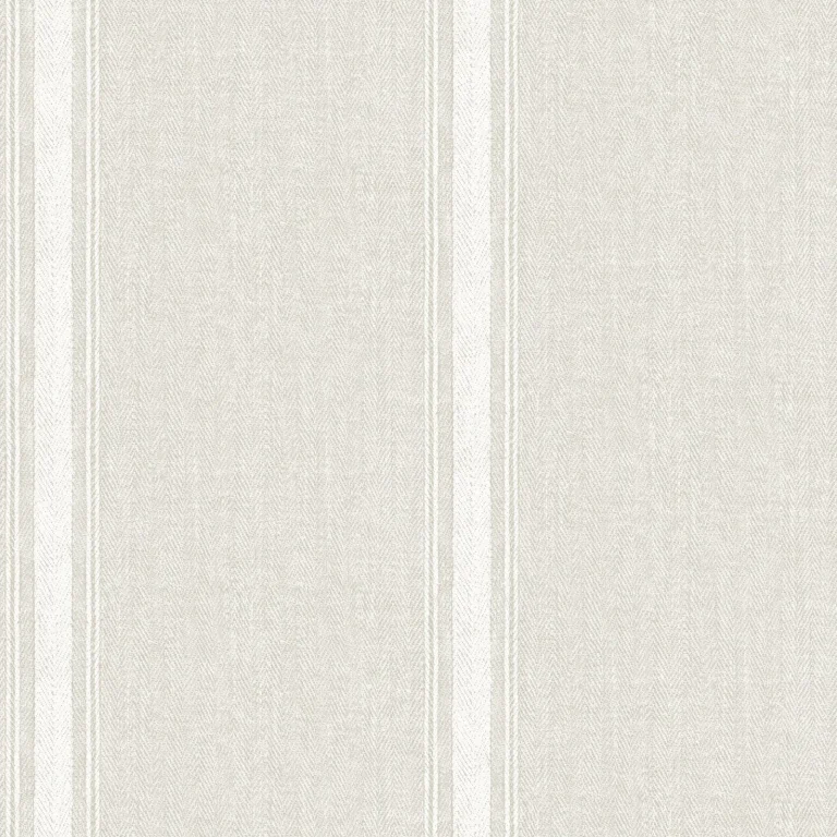Chesapeake Linette Fabric Stripe Wallpaper - Beige — Image 4