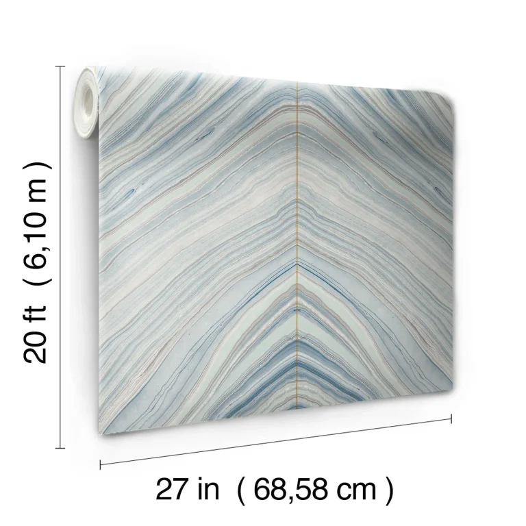 Candice Olson Onyx Strata Peel and Stick Wallpaper - Mist Blue — Ảnh 7