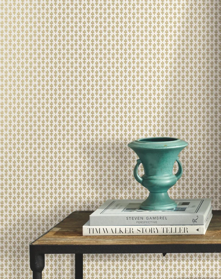 Rifle Paper Co. Petal Wallpaper - White & Metallic Gold — Ảnh 2