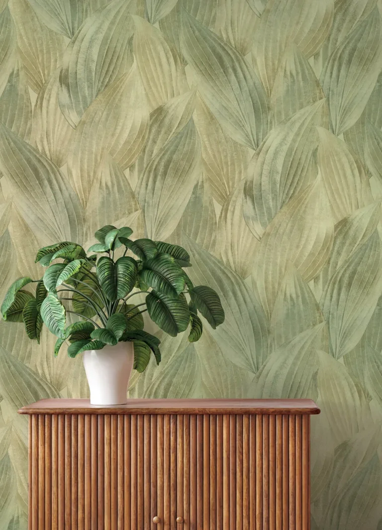 Melora Leaf Wallpaper - Green — Ảnh 4