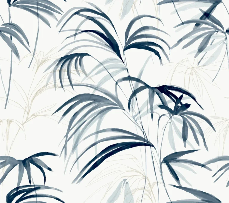 Candice Olson Inky Palms Peel and Stick Wallpaper - Blue — Image 5