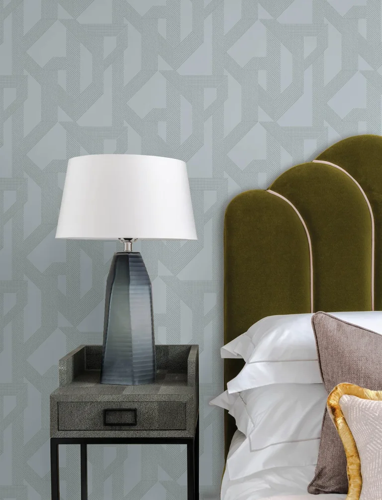 Franz Geometric Wallpaper - Light Blue — Ảnh 3