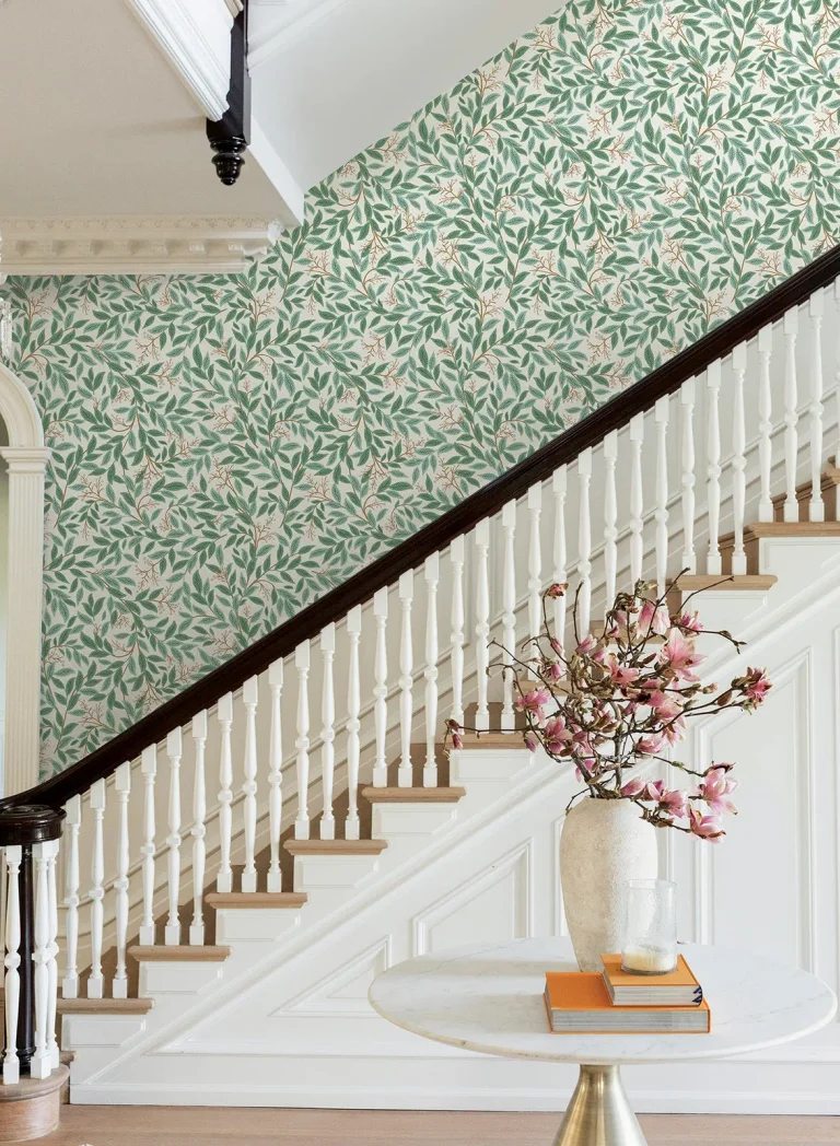 Rifle Paper Co. Willowberry Wallpaper - Emerald & White — Ảnh 2