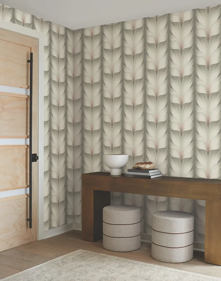 Candice Olson Lotus Light Stripe Wallpaper - Taupe/Blush — Ảnh 2