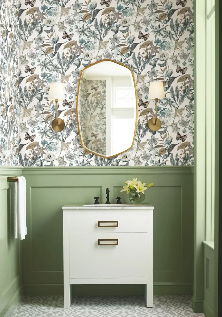 Butterfly House Wallpaper - White/Neutrals/Blue — Ảnh 5