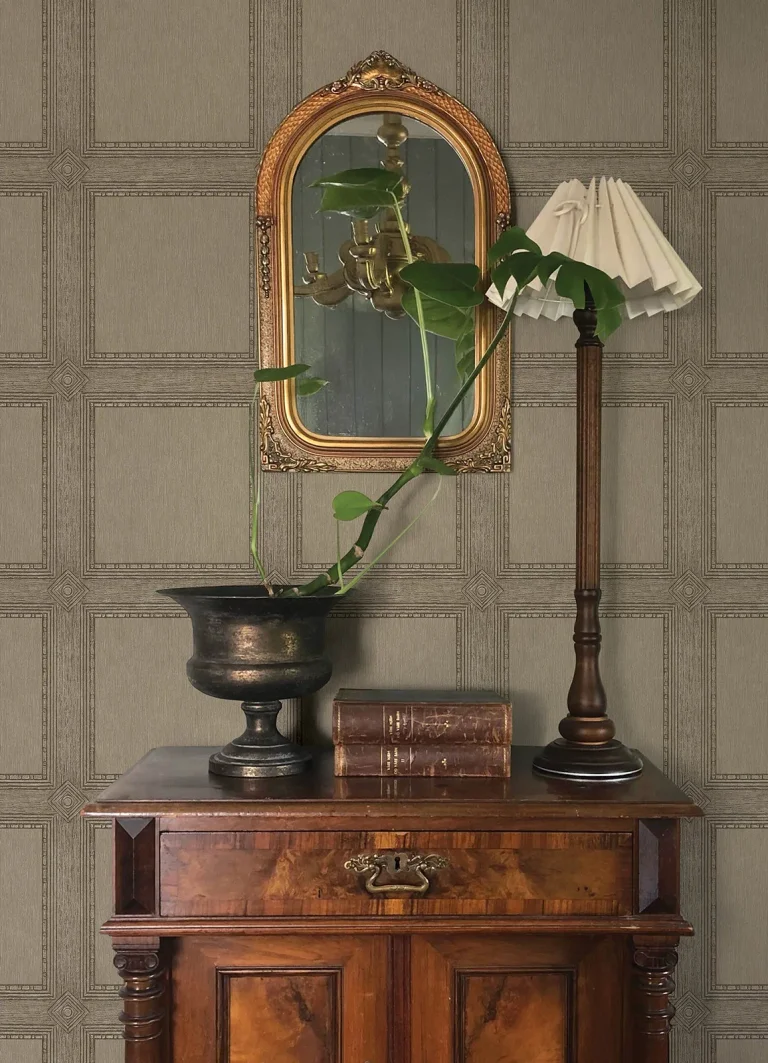 Chris Loves Julia Moorland Wood Panel Wallpaper - Chestnut — Ảnh 3