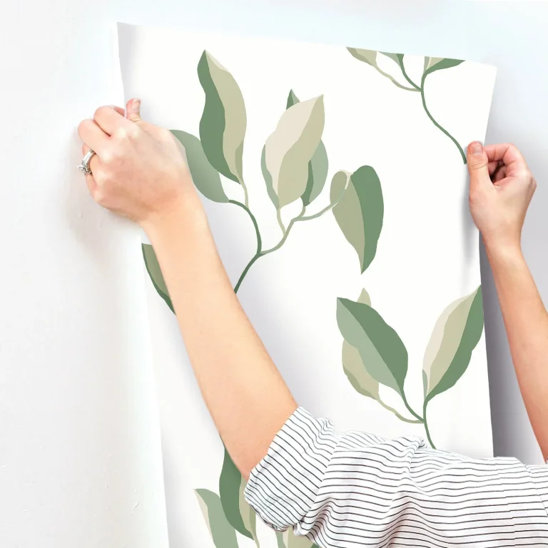 Brushwork Branches Wallpaper - Leaf Green — Ảnh 7