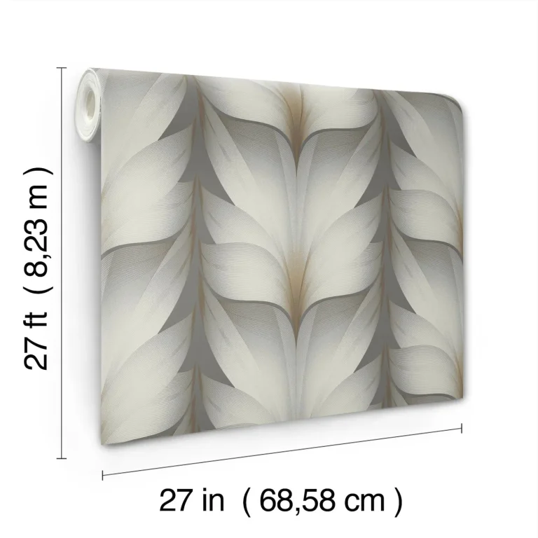 Candice Olson Lotus Light Stripe Wallpaper - Charcoal — Ảnh 2