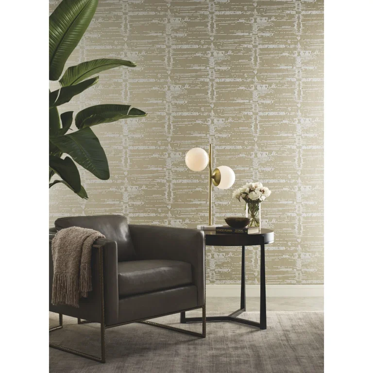 Candice Olson Velveteen Wallpaper - Antique Gold/Natural — Ảnh 2